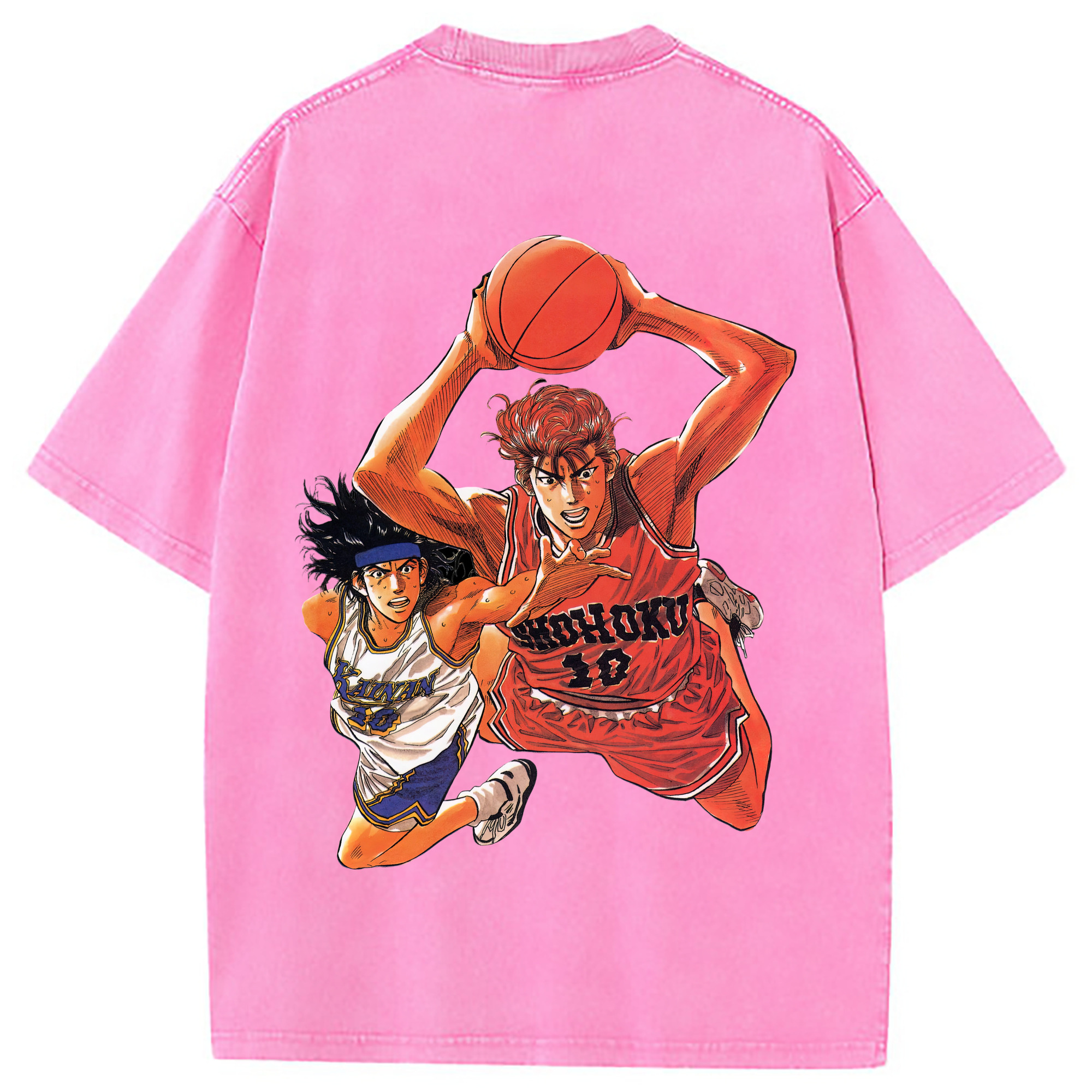 （画像用） SLAM DUNK／スラムダンク 綿100% ヴィンテージ風 半袖Tシャツ（背面プリント）
